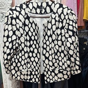 East 5th Black and White Patterned Blazer
